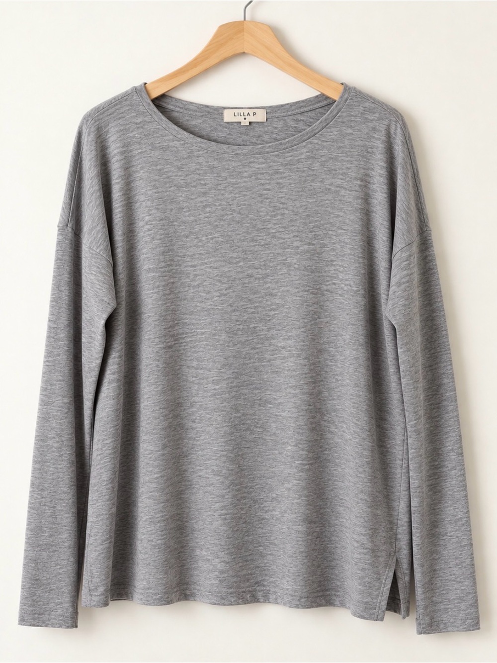 Lilla P Gray Long Sleeve Tee